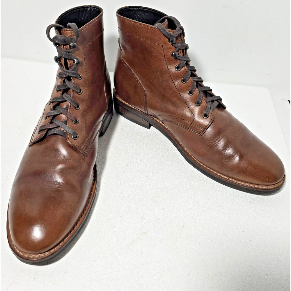 THURSDAY Boot Co. Everyday Leather Lace-Up Boots Brown Size 11.5 US Mens